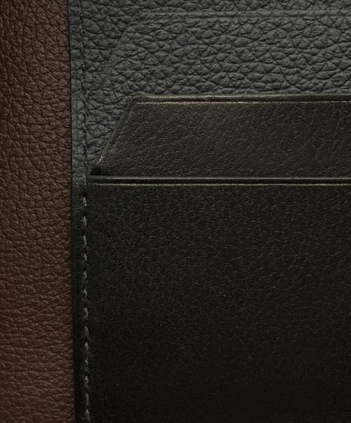HERMES（エルメス）HERMES (エルメス) シティ8CCカードケース ブラック×ネイビーの古着・服飾アイテム