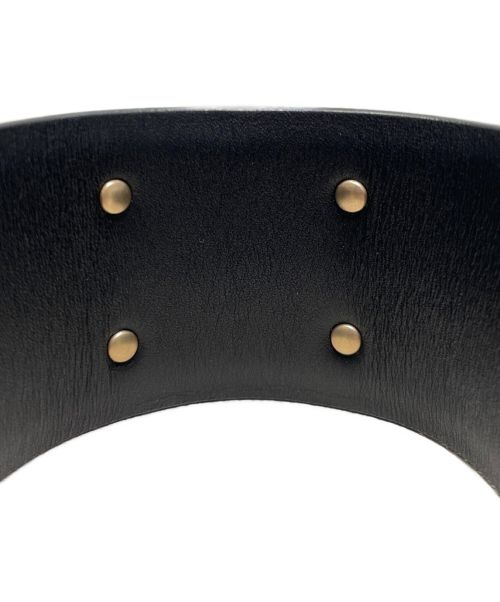 CHANEL（シャネル）CHANEL (シャネル) ココマークレザーバングル ブラック サイズ:15の古着・服飾アイテム