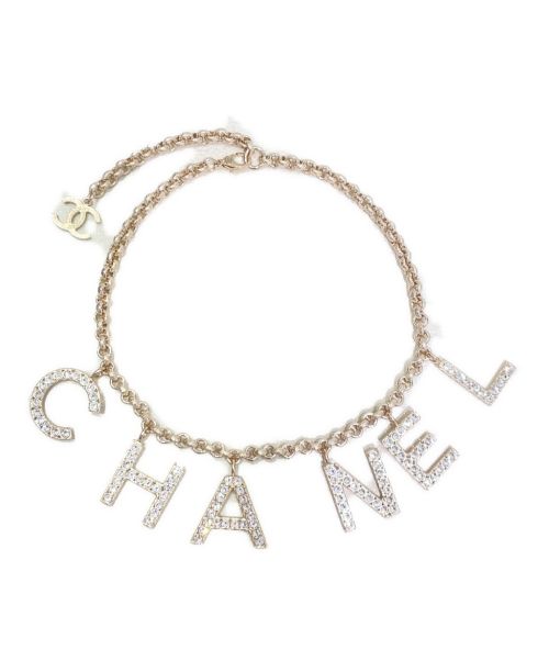CHANEL（シャネル）CHANEL (シャネル) ストーン付ロゴネックレスの古着・服飾アイテム
