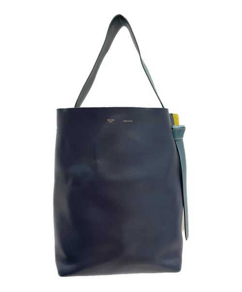 CELINE（セリーヌ）CELINE (セリーヌ) ツイステッド カバ スモール ネイビー×ベージュ サイズ:スモールの古着・服飾アイテム