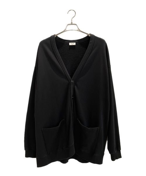CELINE（セリーヌ）CELINE (セリーヌ) バックロゴオーバーサイズカーディガン ブラック サイズ:Mの古着・服飾アイテム