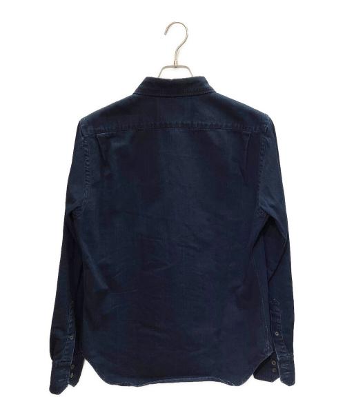 PRADA（プラダ）PRADA (プラダ) ロゴプレートデニムシャツ インディゴ サイズ:39の古着・服飾アイテム