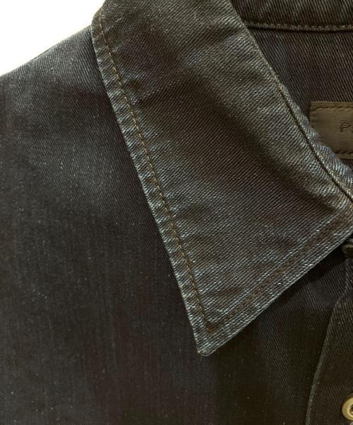 PRADA（プラダ）PRADA (プラダ) ロゴプレートデニムシャツ インディゴ サイズ:39の古着・服飾アイテム