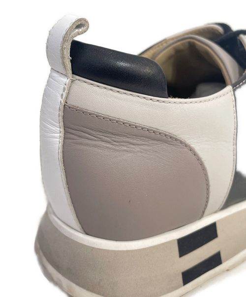 HERMES（エルメス）HERMES (エルメス) レザースニーカー ホワイト×ブラック サイズ:40の古着・服飾アイテム
