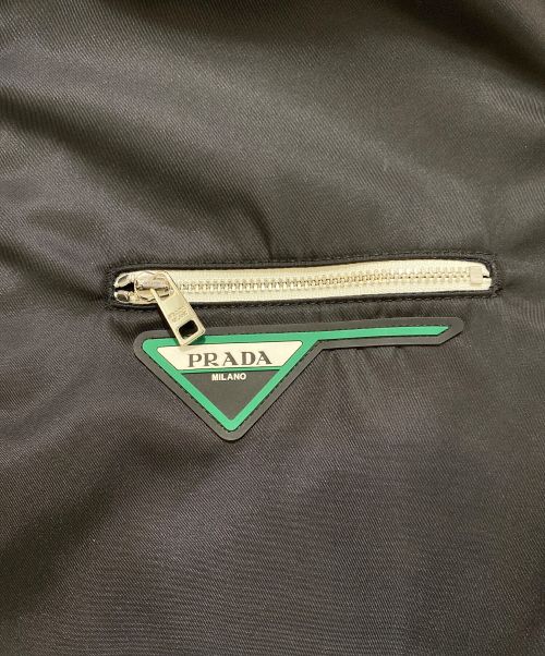 PRADA（プラダ）PRADA (プラダ) ロゴプレートナイロンジャケット ブラック サイズ:38の古着・服飾アイテム