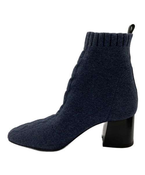 HERMES（エルメス）HERMES (エルメス) ニットブーツ　ヴォルヴェール ネイビー サイズ:36の古着・服飾アイテム