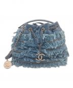 CHANELシャネル）の古着「デニムショルダーバッグ」｜スカイブルー