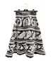 CHANEL（シャネル）の古着「ノルディックウエストロゴスカート」｜ホワイト×ブラック