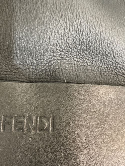 FENDI（フェンディ）FENDI (フェンディ) FFロゴムートンコート ブラウン×ブラック サイズ:36の古着・服飾アイテム
