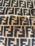 中古・古着 FENDI (フェンディ) FFロゴムートンコート ブラウン×ブラック サイズ:36：230000円