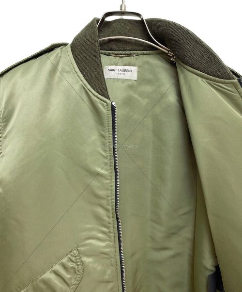 Saint Laurent Paris（サンローランパリ）Saint Laurent Paris (サンローランパリ) CLASSIC BOMBER JACKET カーキ サイズ:48の古着・服飾アイテム