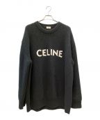 CELINEセリーヌ）の古着「アンゴラ混ロゴニット」｜ブラック
