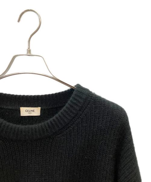 CELINE（セリーヌ）CELINE (セリーヌ) アンゴラ混ロゴニット ブラック サイズ:Lの古着・服飾アイテム