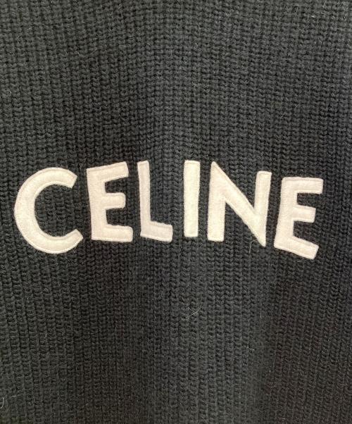CELINE（セリーヌ）CELINE (セリーヌ) アンゴラ混ロゴニット ブラック サイズ:Lの古着・服飾アイテム