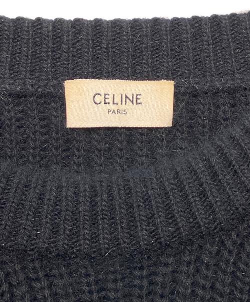 CELINE（セリーヌ）CELINE (セリーヌ) アンゴラ混ロゴニット ブラック サイズ:Lの古着・服飾アイテム