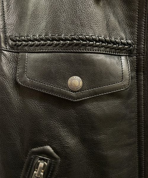 TOM FORD（トムフォード）TOM FORD (トムフォード) シングルレザージャケット ブラック サイズ:48の古着・服飾アイテム