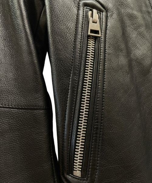 TOM FORD（トムフォード）TOM FORD (トムフォード) シングルレザージャケット ブラック サイズ:48の古着・服飾アイテム