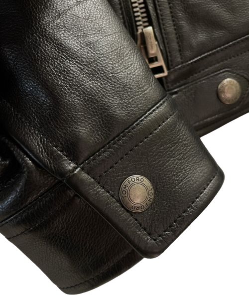TOM FORD（トムフォード）TOM FORD (トムフォード) シングルレザージャケット ブラック サイズ:48の古着・服飾アイテム