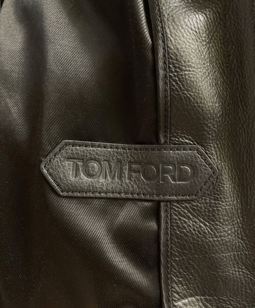 TOM FORD（トムフォード）TOM FORD (トムフォード) シングルレザージャケット ブラック サイズ:48の古着・服飾アイテム