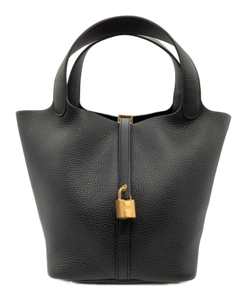 HERMES（エルメス）HERMES (エルメス) ピコタンMM トリヨンクレマンス ゴールド金具 ブラックの古着・服飾アイテム