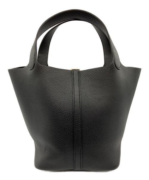 HERMES（エルメス）HERMES (エルメス) ピコタンMM トリヨンクレマンス ゴールド金具 ブラックの古着・服飾アイテム