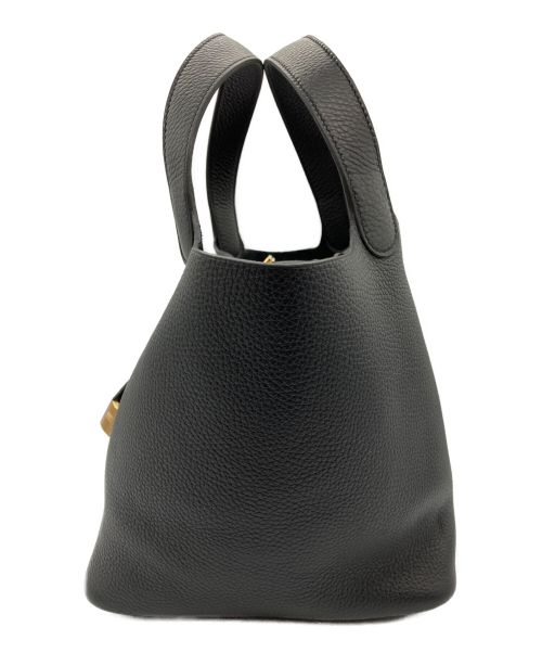 HERMES（エルメス）HERMES (エルメス) ピコタンMM トリヨンクレマンス ゴールド金具 ブラックの古着・服飾アイテム