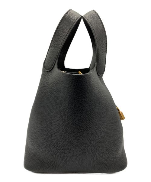 HERMES（エルメス）HERMES (エルメス) ピコタンMM トリヨンクレマンス ゴールド金具 ブラックの古着・服飾アイテム