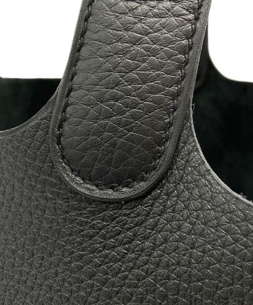 HERMES（エルメス）HERMES (エルメス) ピコタンMM トリヨンクレマンス ゴールド金具 ブラックの古着・服飾アイテム