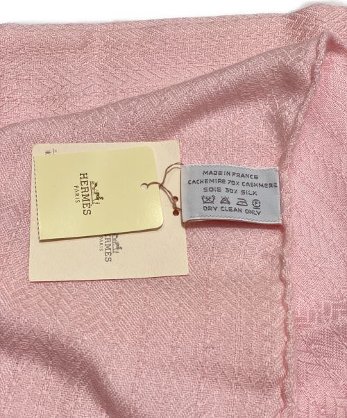 HERMES（エルメス）HERMES (エルメス) カシミヤシルクストール ピンク 未使用品の古着・服飾アイテム