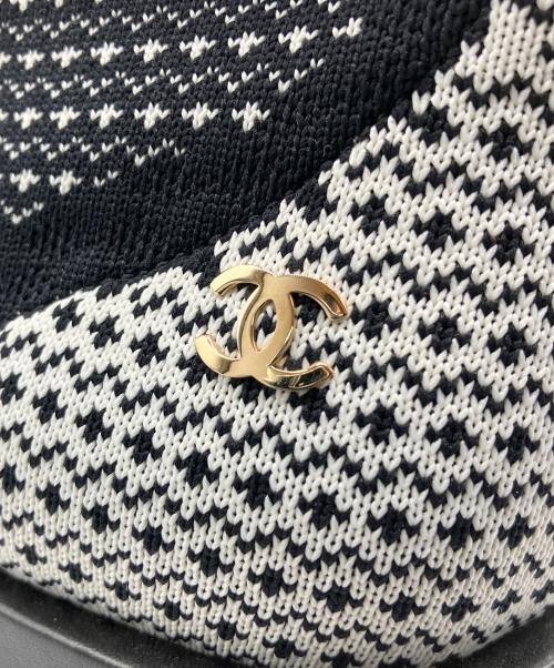 CHANEL（シャネル）CHANEL (シャネル) レースアップブーツ ホワイト×ブラック サイズ:38の古着・服飾アイテム