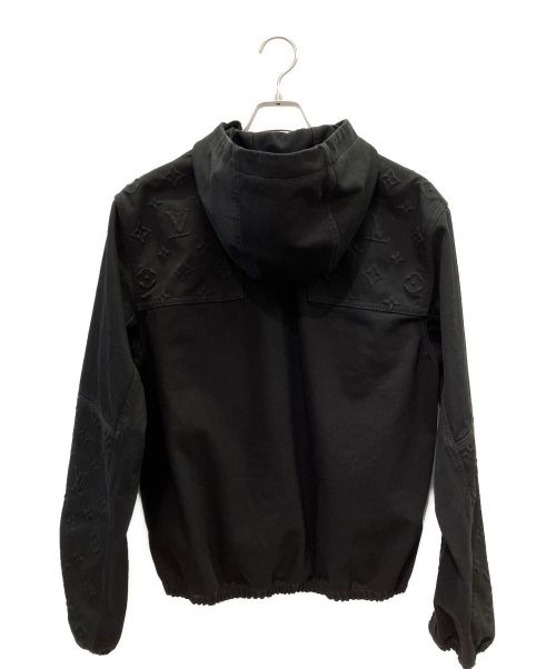 LOUIS VUITTON（ルイ ヴィトン）LOUIS VUITTON (ルイ ヴィトン) モノグラムディテールフーデッドデニムジャケット ブラック サイズ:46の古着・服飾アイテム