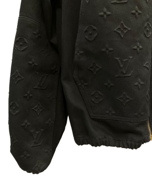 LOUIS VUITTON（ルイ ヴィトン）LOUIS VUITTON (ルイ ヴィトン) モノグラムディテールフーデッドデニムジャケット ブラック サイズ:46の古着・服飾アイテム