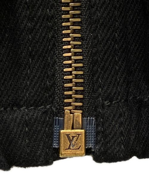 LOUIS VUITTON（ルイ ヴィトン）LOUIS VUITTON (ルイ ヴィトン) モノグラムディテールフーデッドデニムジャケット ブラック サイズ:46の古着・服飾アイテム