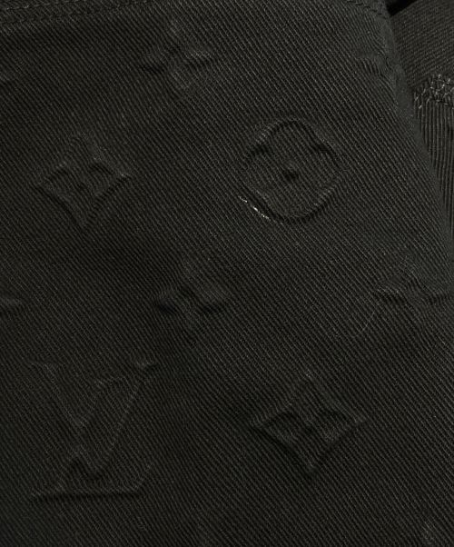 LOUIS VUITTON（ルイ ヴィトン）LOUIS VUITTON (ルイ ヴィトン) モノグラムディテールフーデッドデニムジャケット ブラック サイズ:46の古着・服飾アイテム