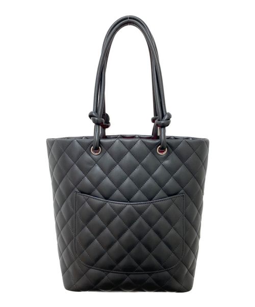 CHANEL（シャネル）CHANEL (シャネル) カンボントートバッグ ブラック×ホワイト サイズ:-の古着・服飾アイテム