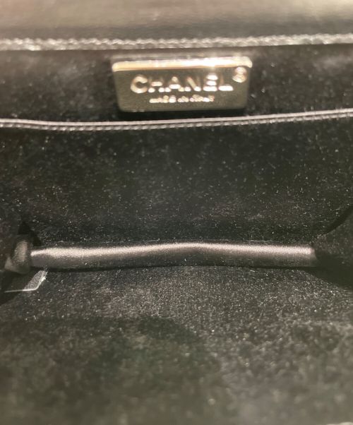 CHANEL（シャネル）CHANEL (シャネル) スパンコールハンドポーチ ブルー×ブラックの古着・服飾アイテム