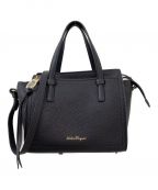 Salvatore Ferragamoサルヴァトーレ フェラガモ）の古着「AMY GANCIO SHOPPING SMALL TOTE」｜ブラック