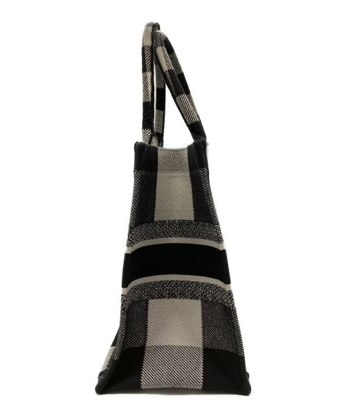 Christian Dior（クリスチャン ディオール）Christian Dior (クリスチャン ディオール) ブックトートバッグ ブラック×ホワイト サイズ:ミディアムの古着・服飾アイテム