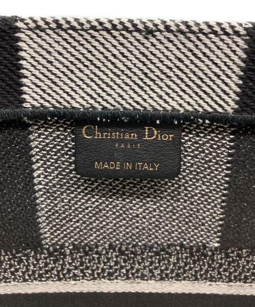 Christian Dior（クリスチャン ディオール）Christian Dior (クリスチャン ディオール) ブックトートバッグ ブラック×ホワイト サイズ:ミディアムの古着・服飾アイテム