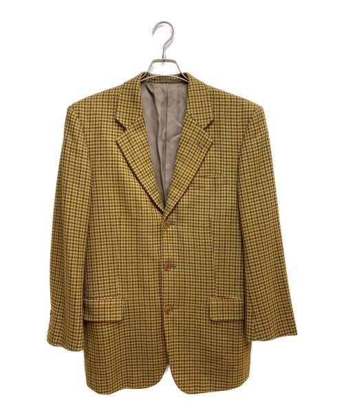 HERMES（エルメス）HERMES (エルメス) カシミヤ混テーラードジャケット ブラウン×ベージュ サイズ:Lの古着・服飾アイテム