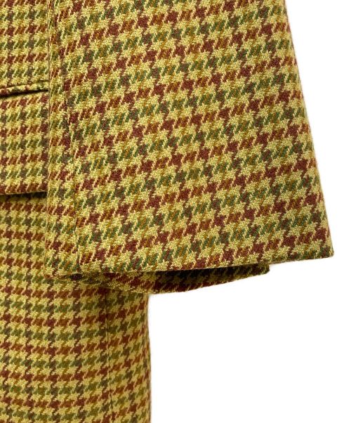 HERMES（エルメス）HERMES (エルメス) カシミヤ混テーラードジャケット ブラウン×ベージュ サイズ:Lの古着・服飾アイテム