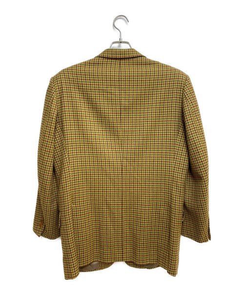 HERMES（エルメス）HERMES (エルメス) カシミヤ混テーラードジャケット ブラウン×ベージュ サイズ:Lの古着・服飾アイテム