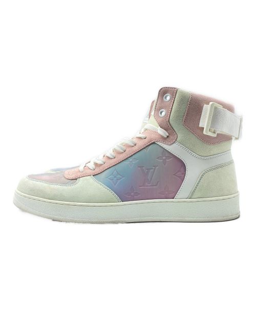 LOUIS VUITTON（ルイ ヴィトン）LOUIS VUITTON (ルイ ヴィトン) プリズムハイカットスニーカー ホワイト×ピンク サイズ:SIZE 8の古着・服飾アイテム