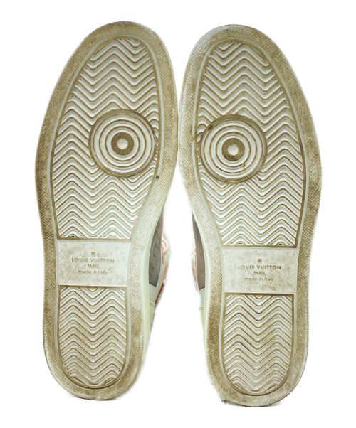 LOUIS VUITTON（ルイ ヴィトン）LOUIS VUITTON (ルイ ヴィトン) プリズムハイカットスニーカー ホワイト×ピンク サイズ:SIZE 8の古着・服飾アイテム
