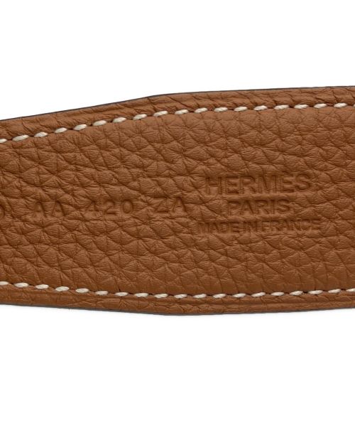 HERMES（エルメス）HERMES (エルメス) Hモチーフバックルレザーベルト ブラックの古着・服飾アイテム