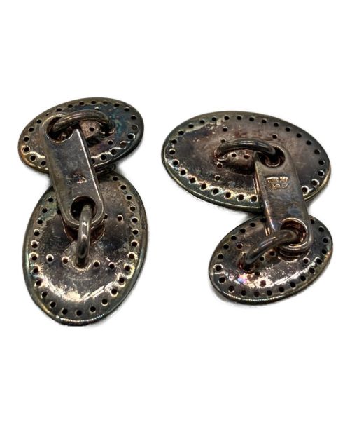 HERMES（エルメス）HERMES (エルメス) パンチングロゴ Hモチーフ エブリン カフスボタン シルバーの古着・服飾アイテム