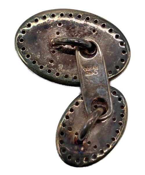 HERMES（エルメス）HERMES (エルメス) パンチングロゴ Hモチーフ エブリン カフスボタン シルバーの古着・服飾アイテム