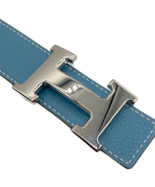 HERMES（エルメス）HERMES (エルメス) Hコンスタンスベルト ブラック×ブルー サイズ:85の古着・服飾アイテム