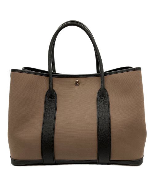 HERMES（エルメス）HERMES (エルメス) ガーデンパーティ36 ブラウン×ブラック サイズ:36の古着・服飾アイテム