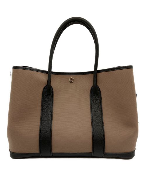 HERMES（エルメス）HERMES (エルメス) ガーデンパーティ36 ブラウン×ブラック サイズ:36の古着・服飾アイテム